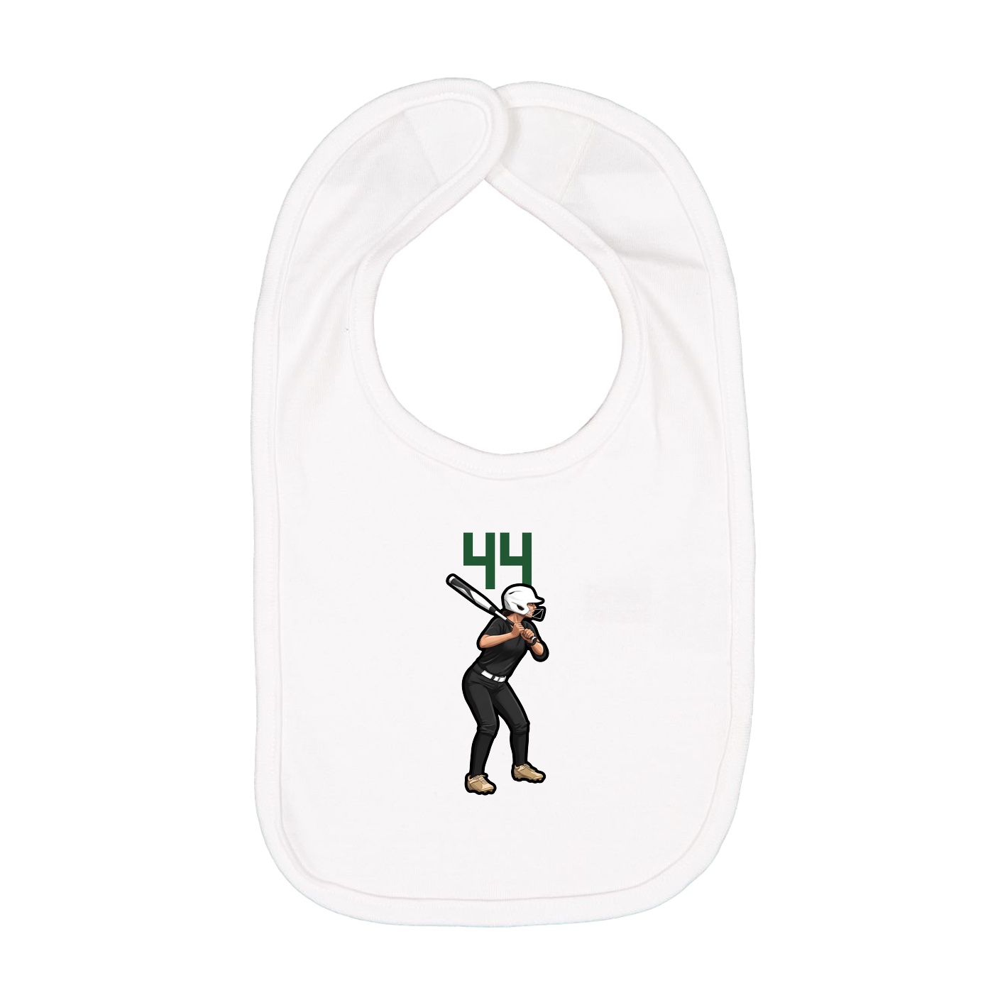 Infant Bib — Number Top in White