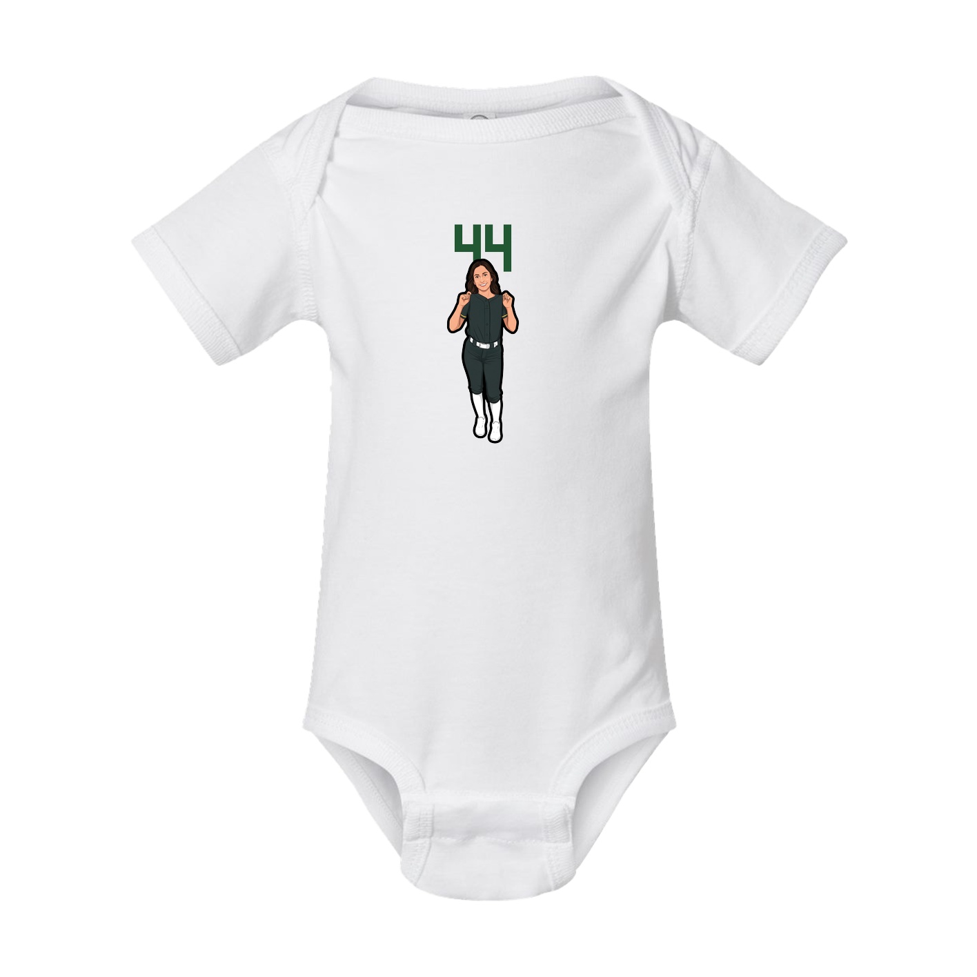 Baby Onesie — Number Top in White