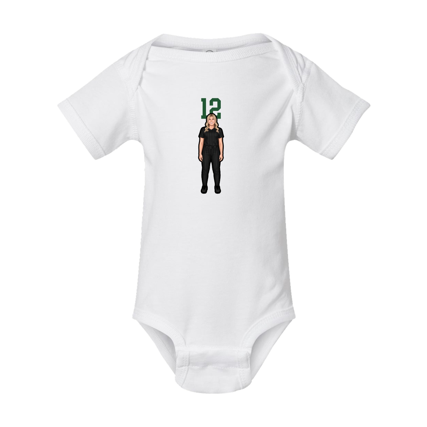 Baby Onesie — Number Top in White