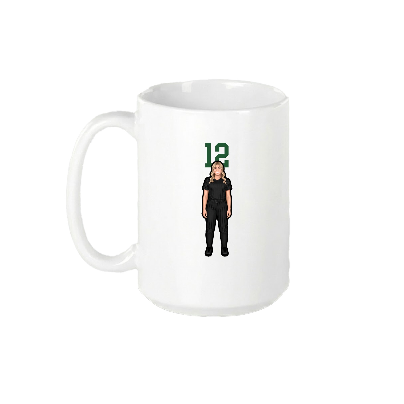 15oz Coffee Mug — Number Top in White