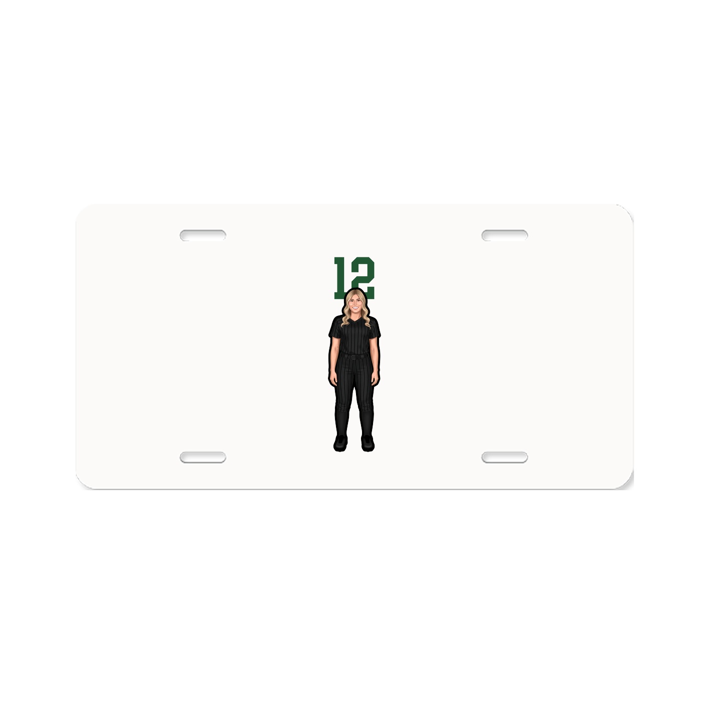 License Plate — Number Top in Classic