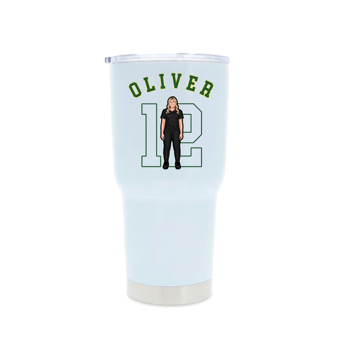 30oz Stainless Steel Tumbler — Shirsey Arch in White