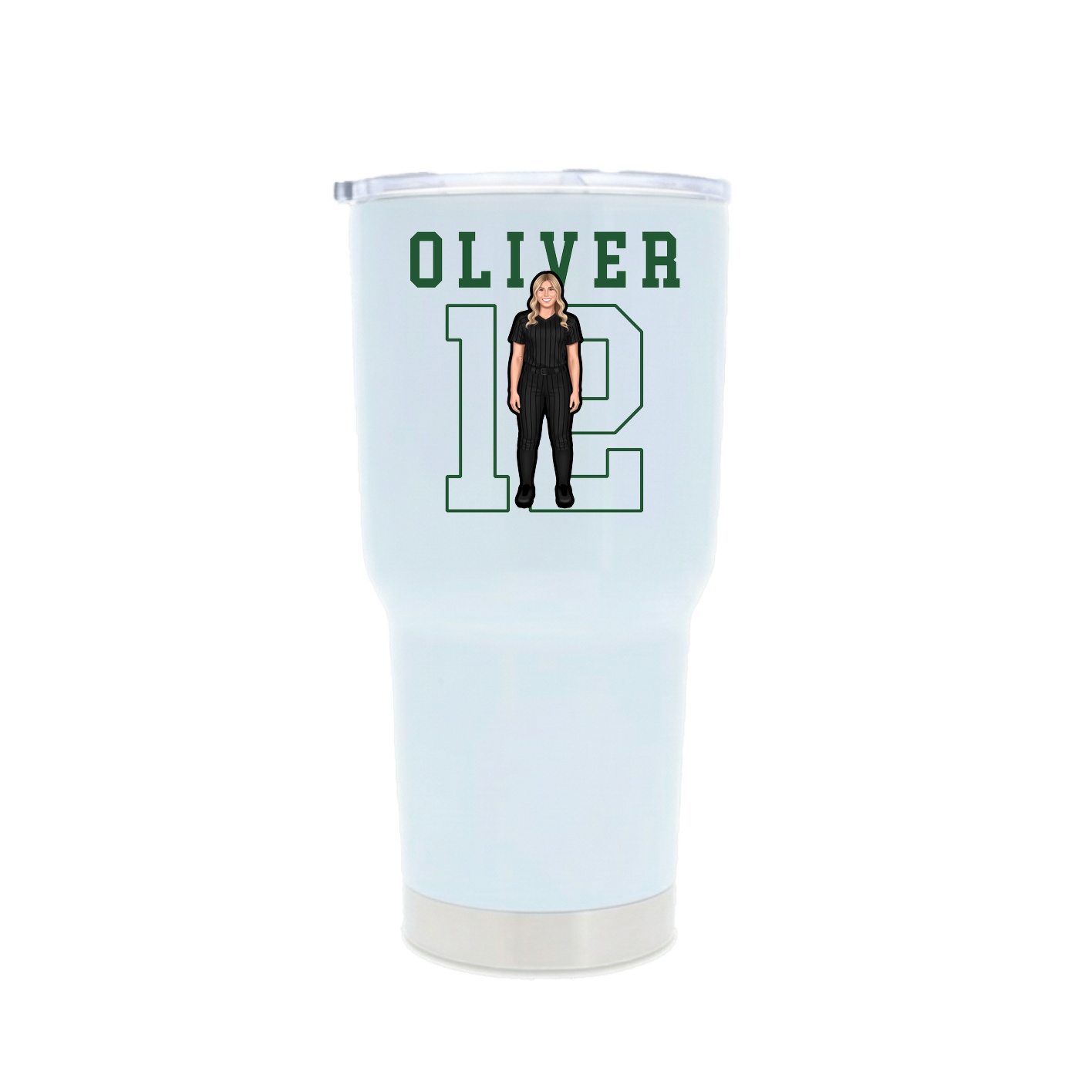 30oz Stainless Steel Tumbler — Shirsey in White
