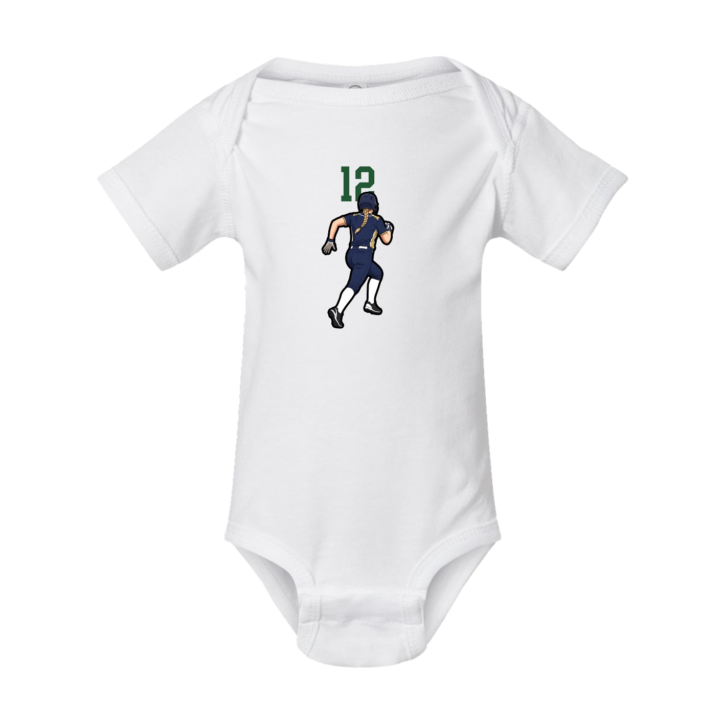 Baby Onesie — Number Top in White