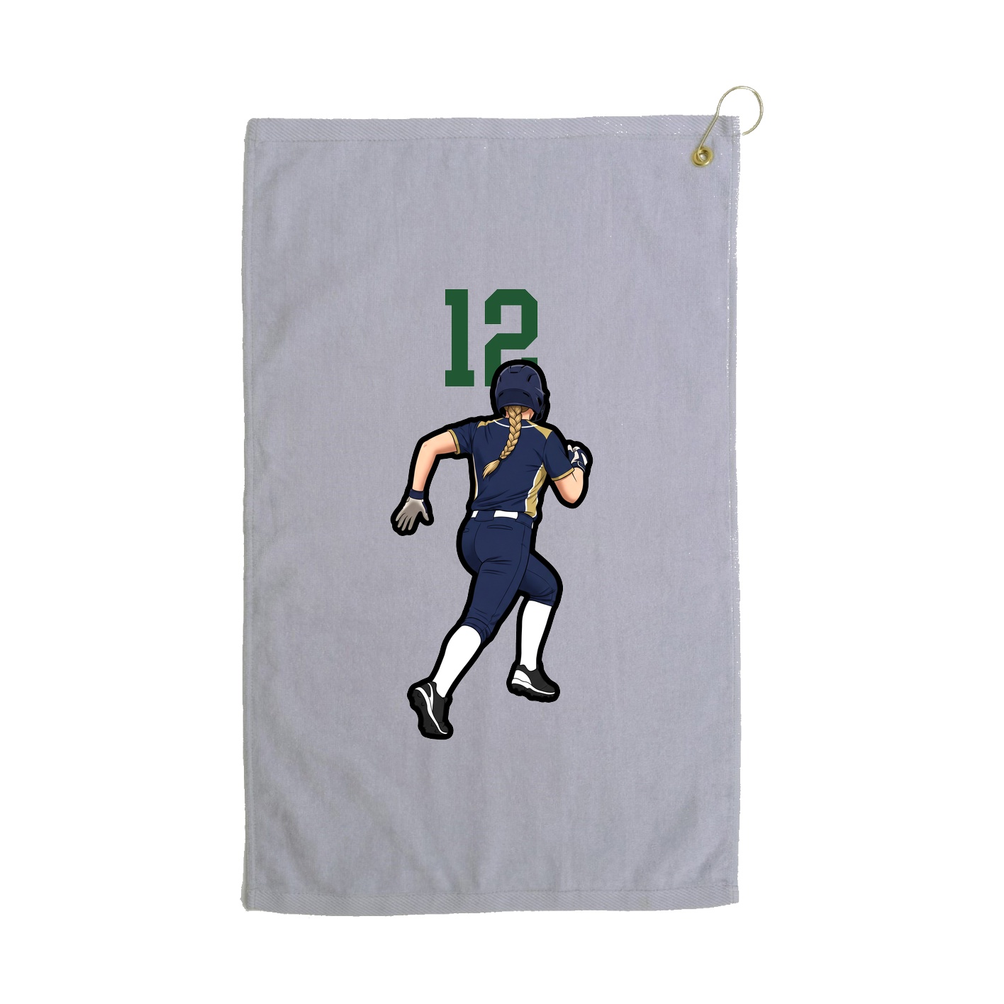 Golf Towel — Number Top in Grey