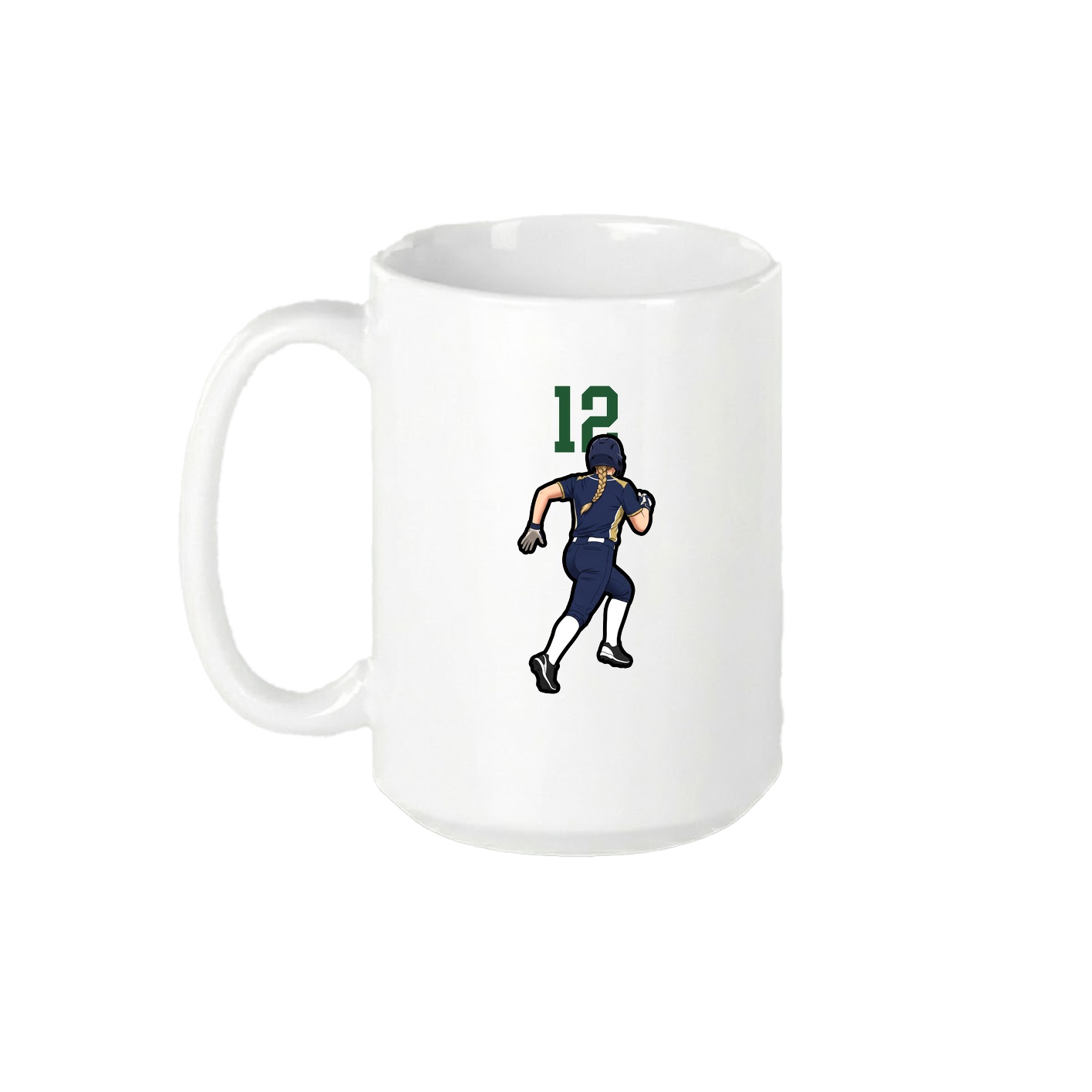 15oz Coffee Mug — Number Top in White