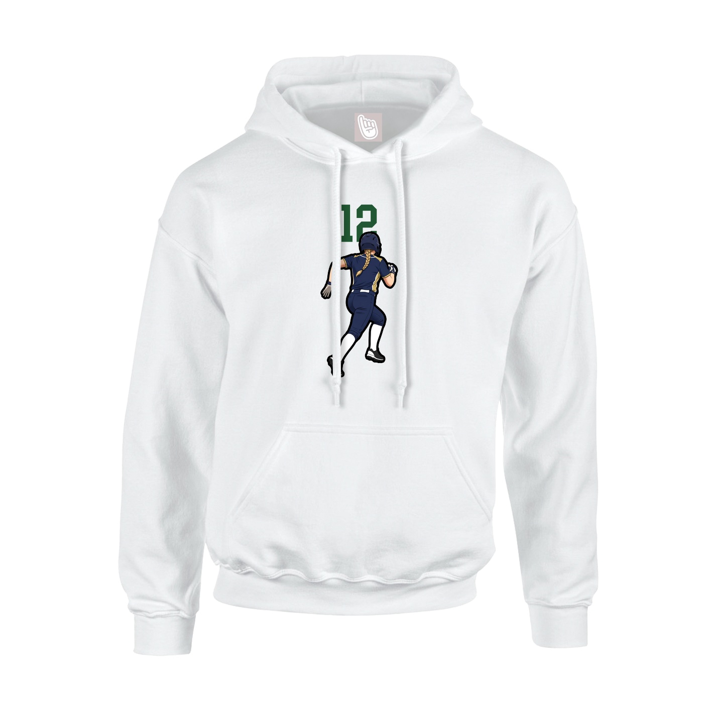 Hoodie — Number Top in White