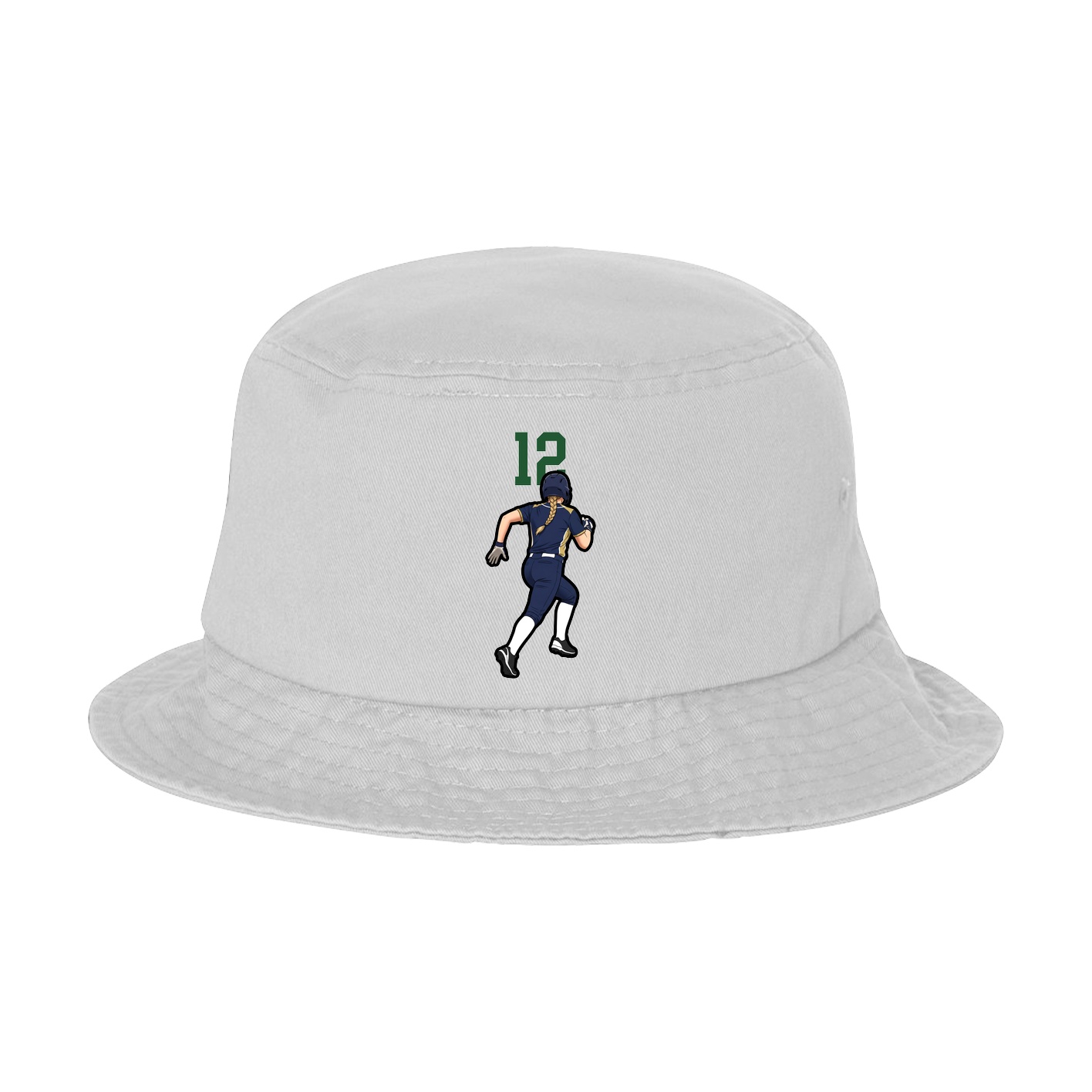 Bucket Cap — Number Top in White