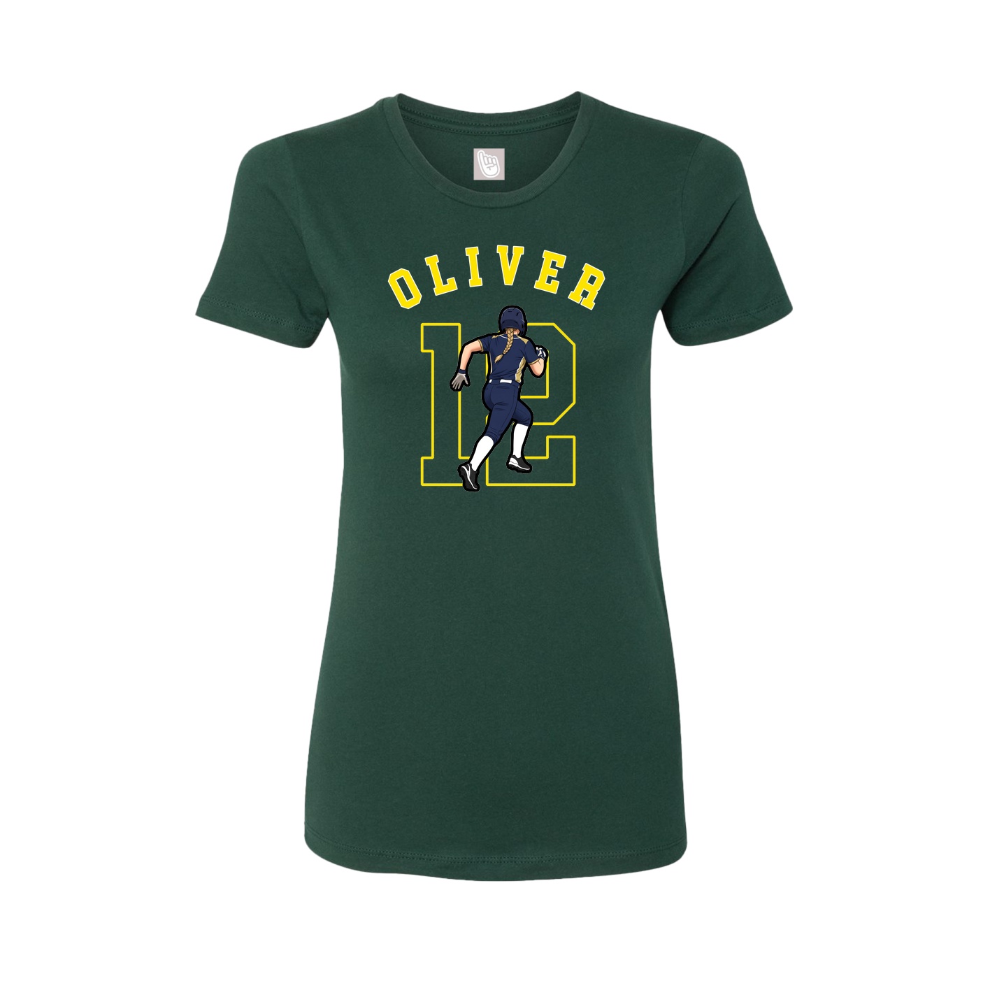 Fitted Women's Tee — Shirsey Arch in Green