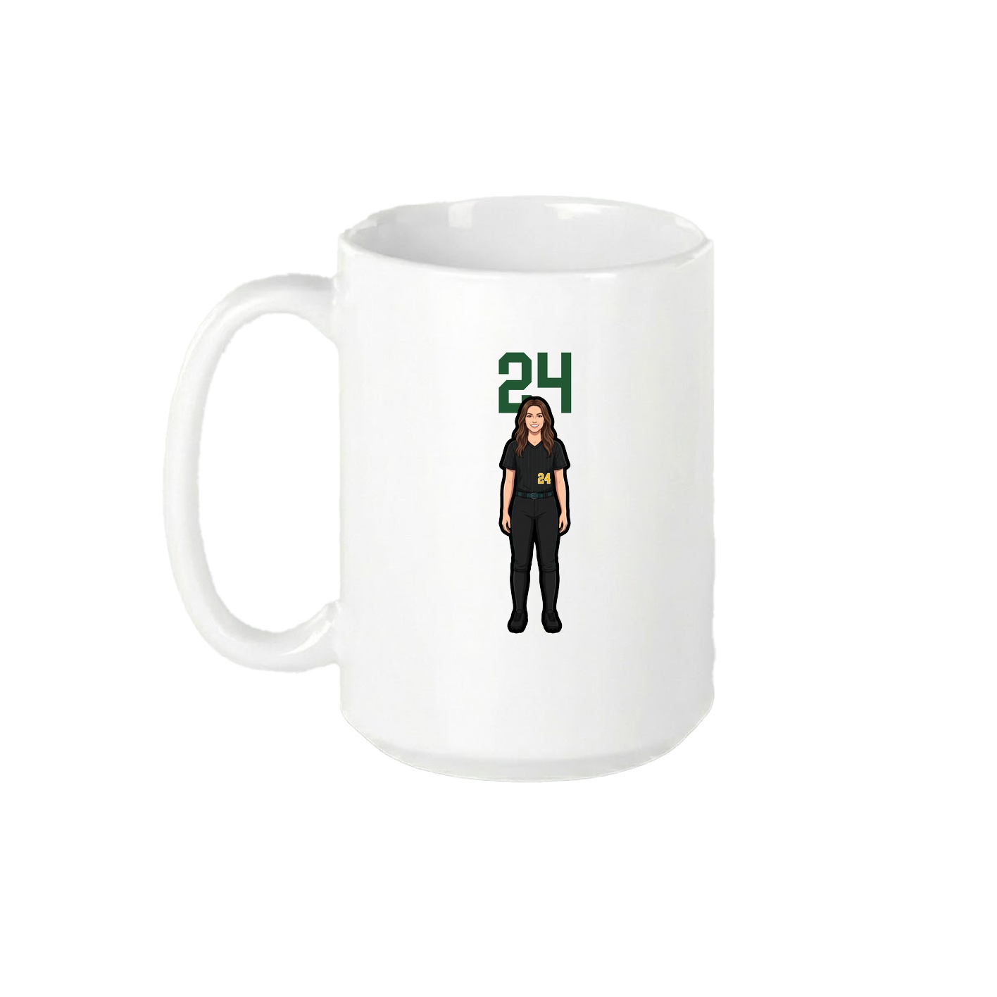 15oz Coffee Mug — Number Top in White