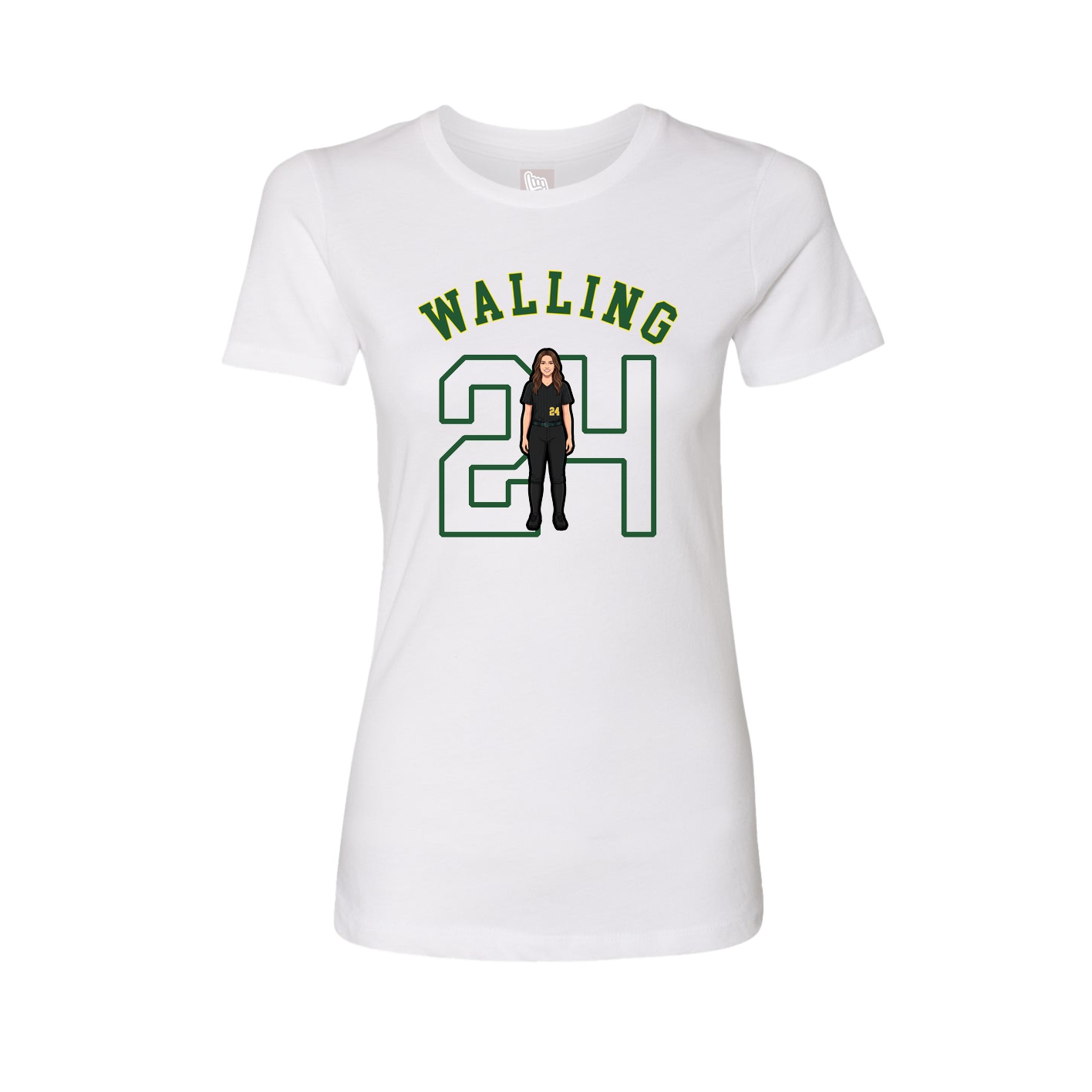 Fitted Women's Tee — Shirsey Arch in White