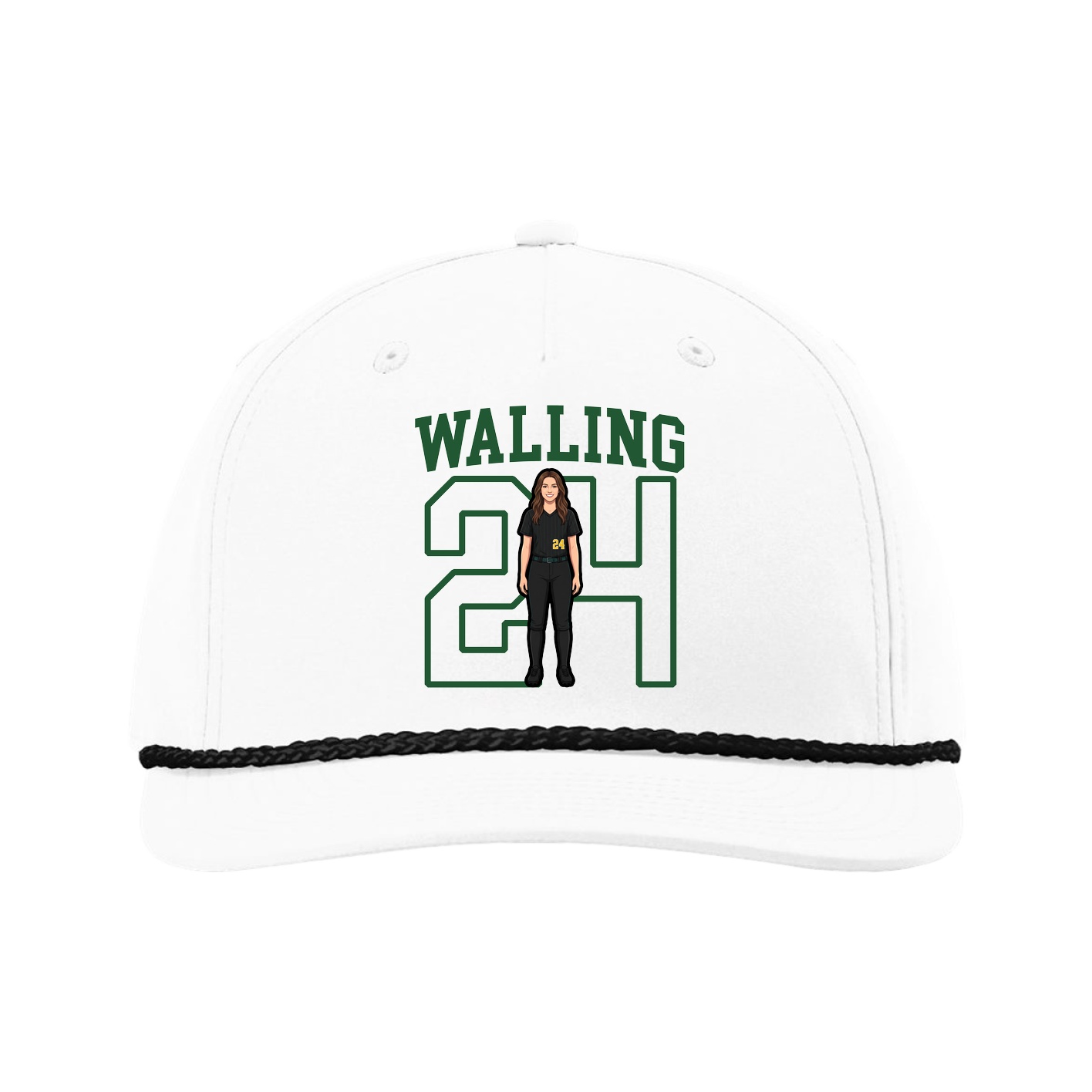 Five-Panel Classic Rope Cap — Shirsey in White