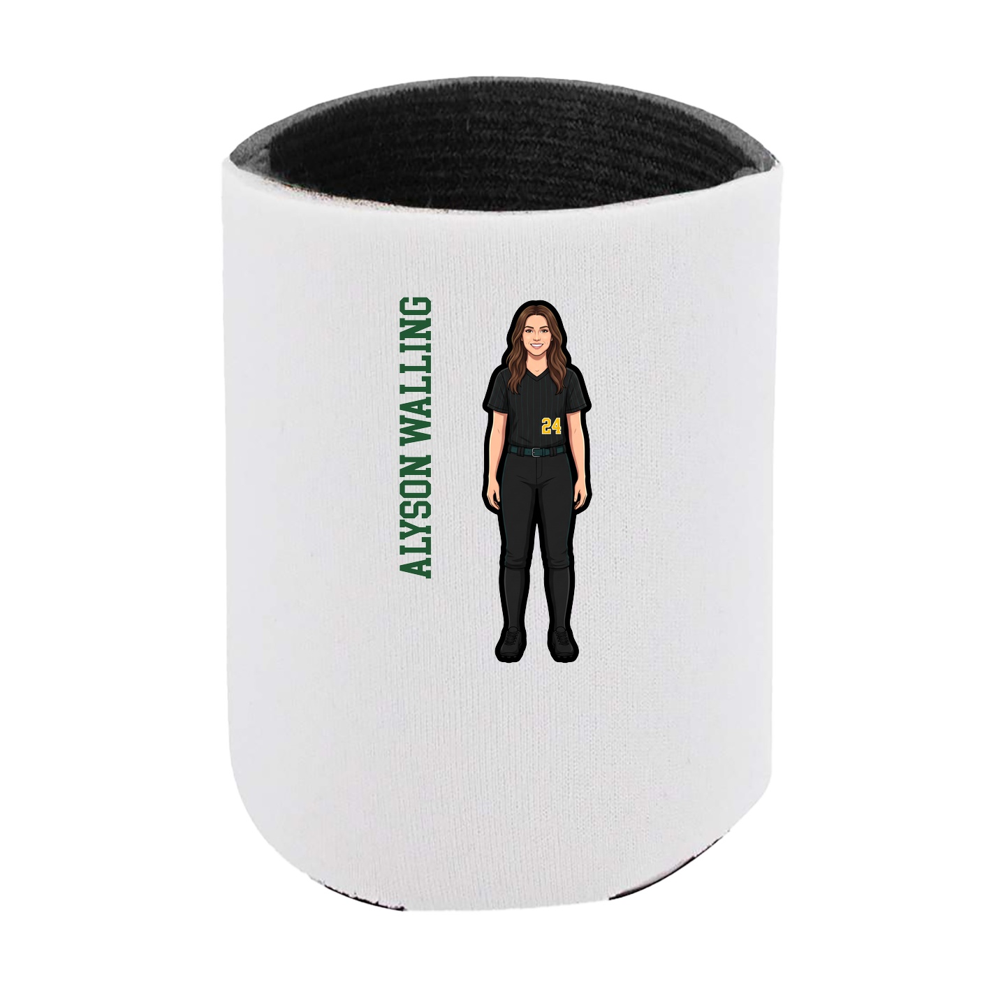 Can Holder — Name Vertical in White