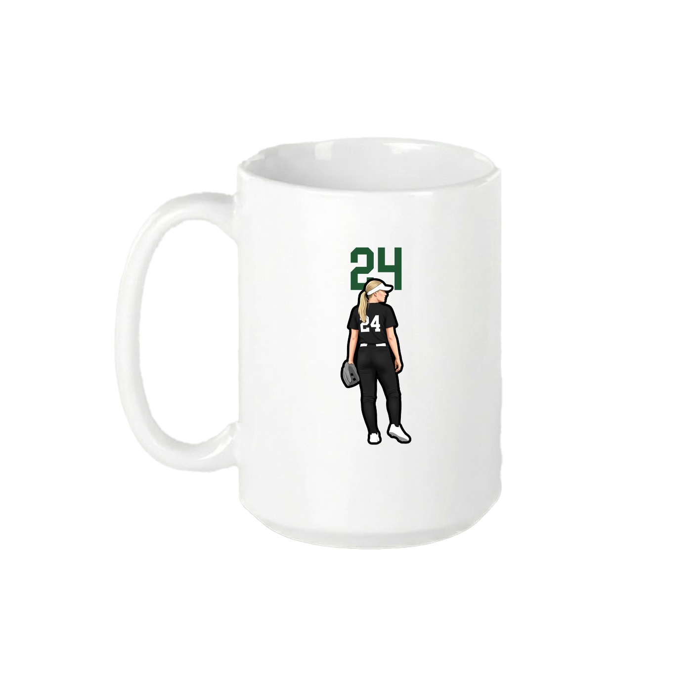 15oz Coffee Mug — Number Top in White