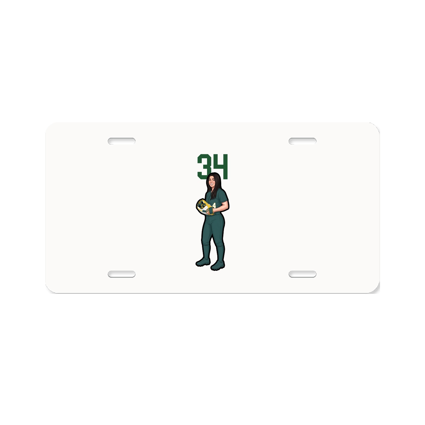 License Plate — Number Top in Classic