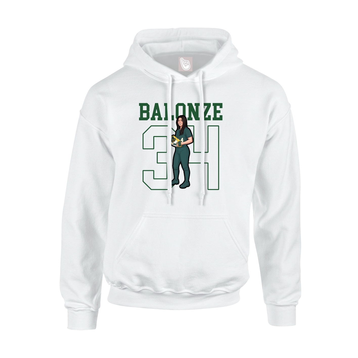 Hoodie — Shirsey in White