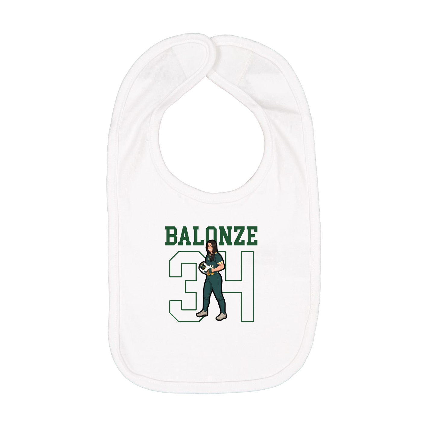 Infant Bib — Shirsey in White