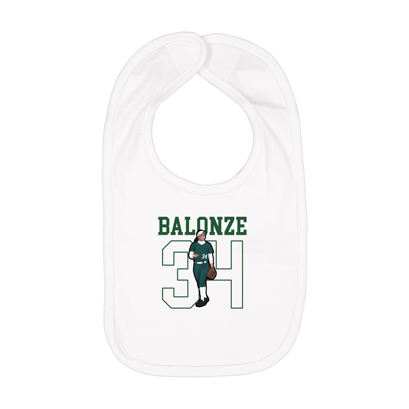 Infant Bib — Shirsey in White