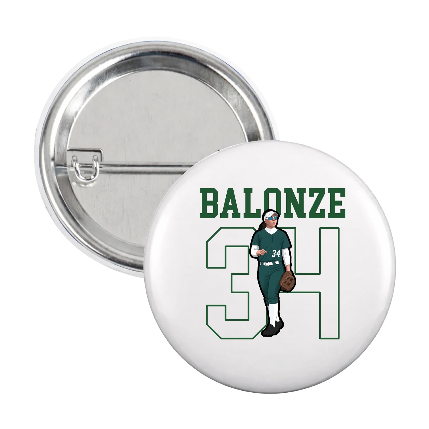 Game Day Button — Shirsey in White