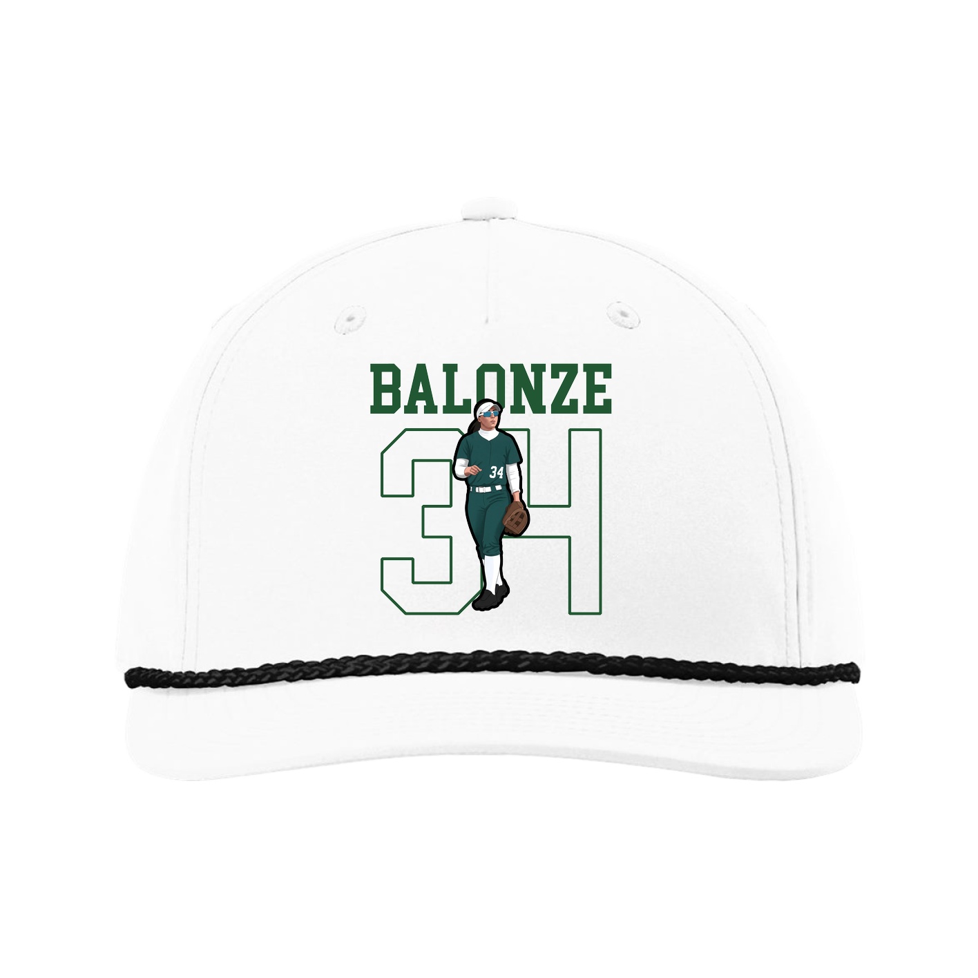 Five-Panel Classic Rope Cap — Shirsey in White