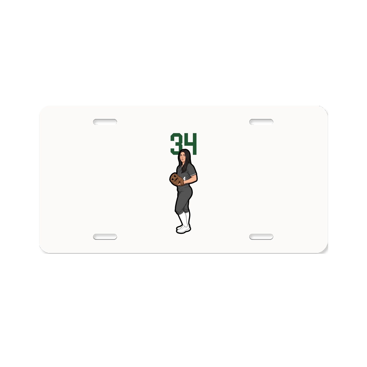 License Plate — Number Top in Classic