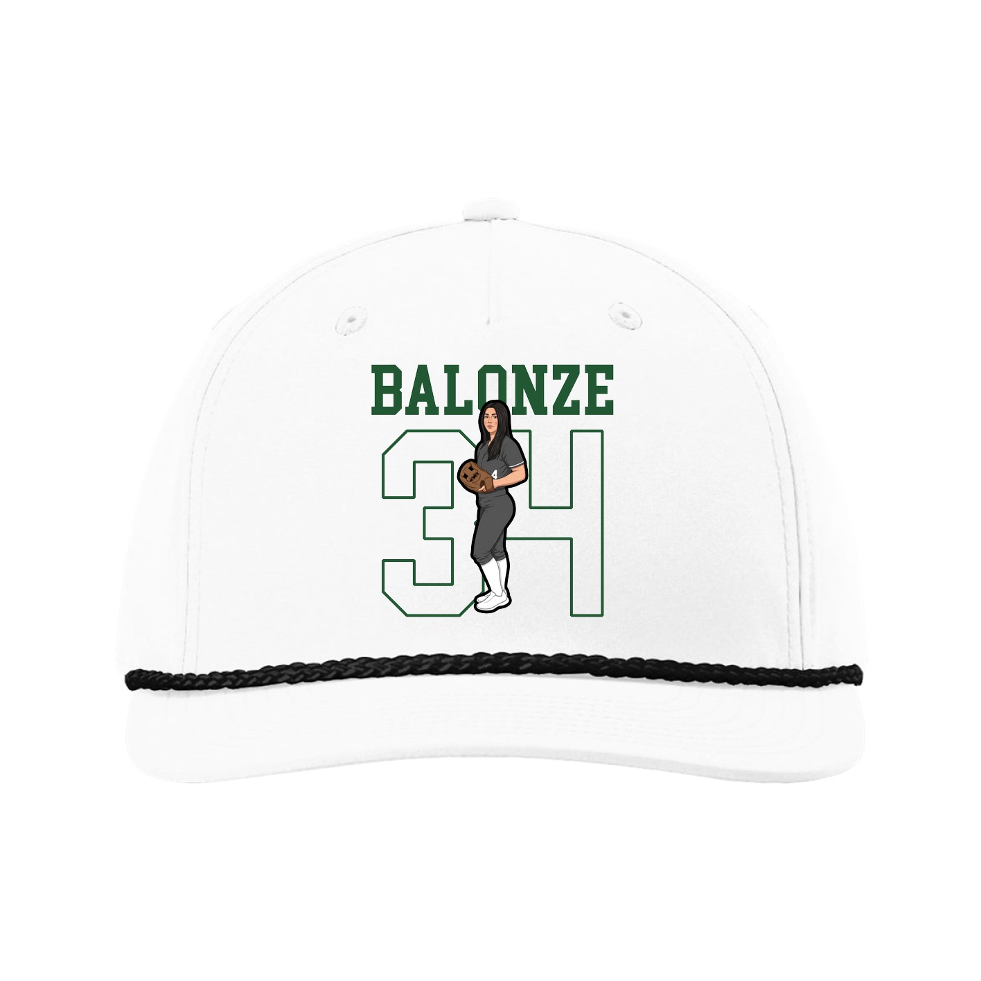 Five-Panel Classic Rope Cap — Shirsey in White