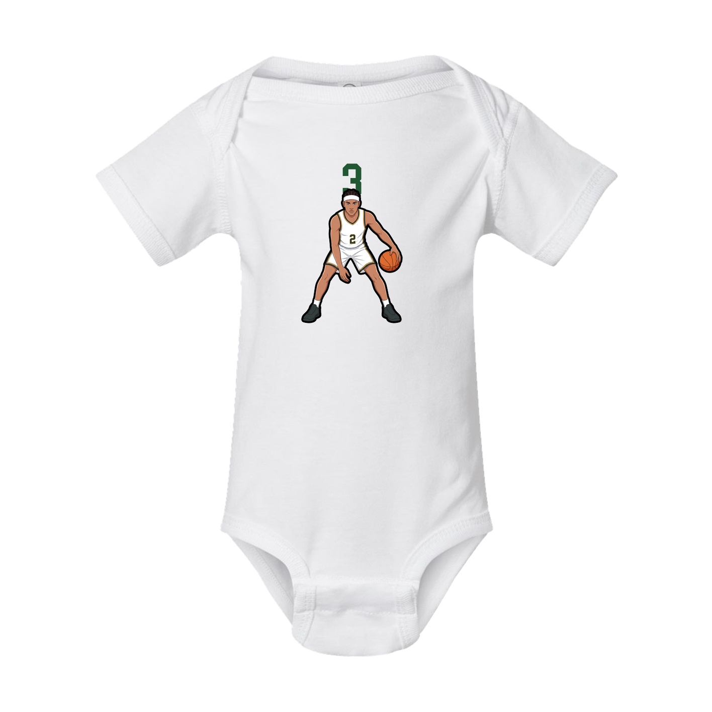 Baby Onesie — Number Top in White