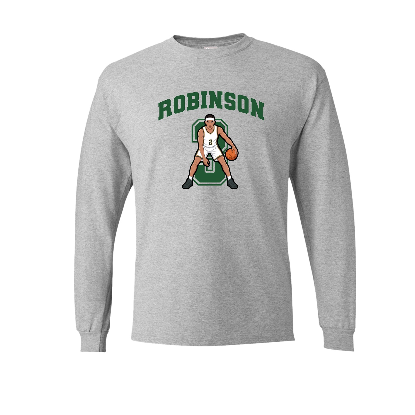 Long Sleeve Tee — Number in Grey