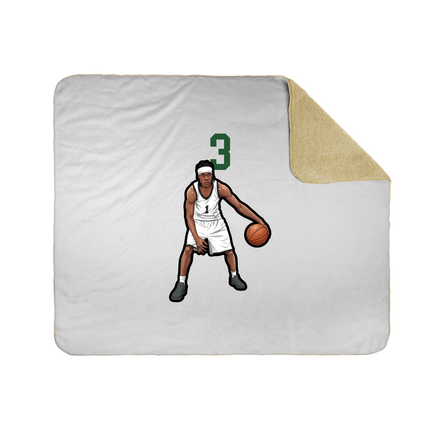 Throw Blanket — Number Top in White