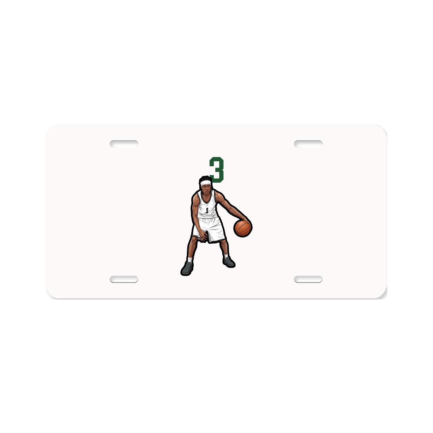 License Plate — Number Top in Classic