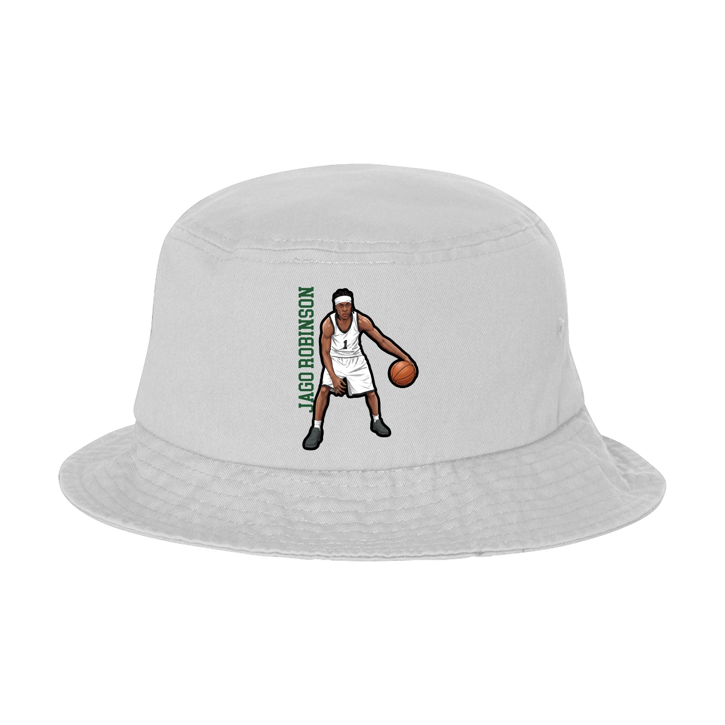 Bucket Cap — Name Vertical in White