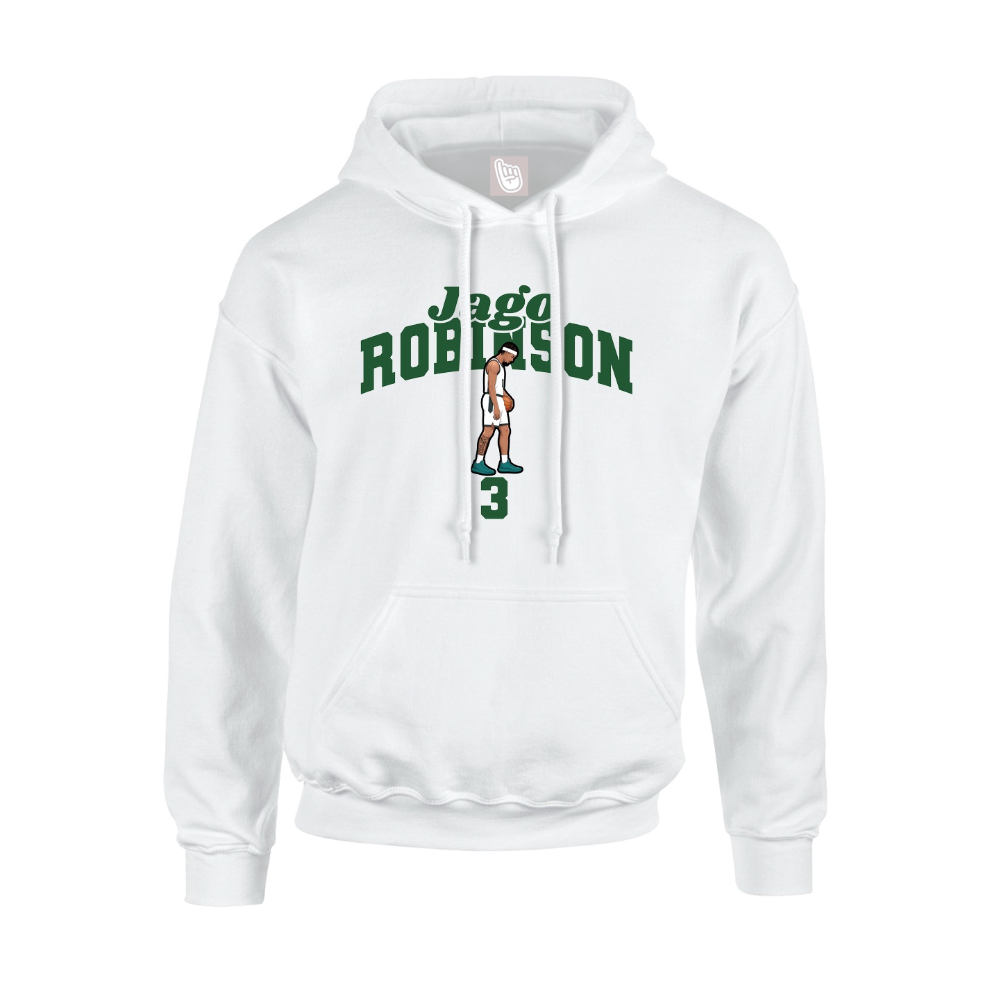 Hoodie — Signature Arch in White