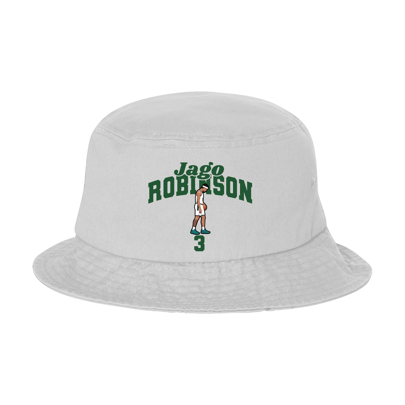 Bucket Cap — Signature Arch in White