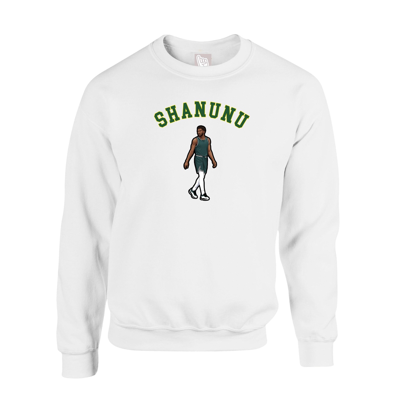 Fleece Crew — Shirsey Arch in White