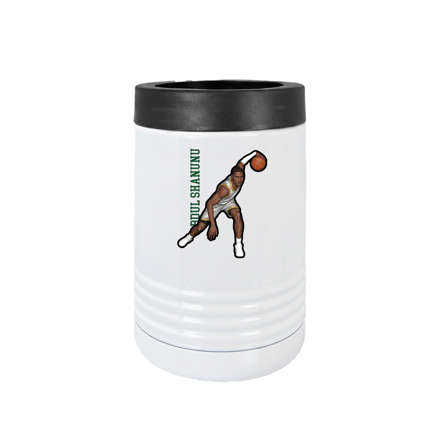 Beverage Holder — Name Vertical in White