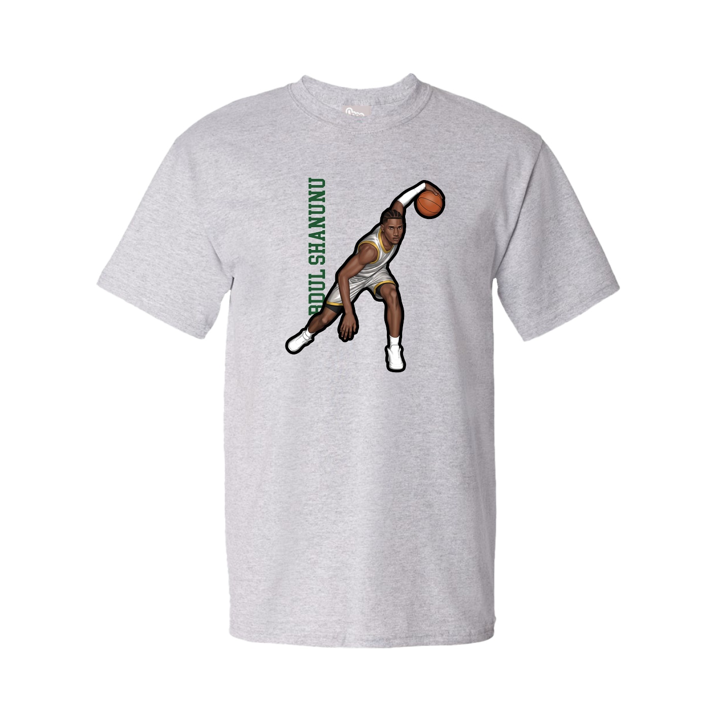 Tee — Name Vertical in Grey