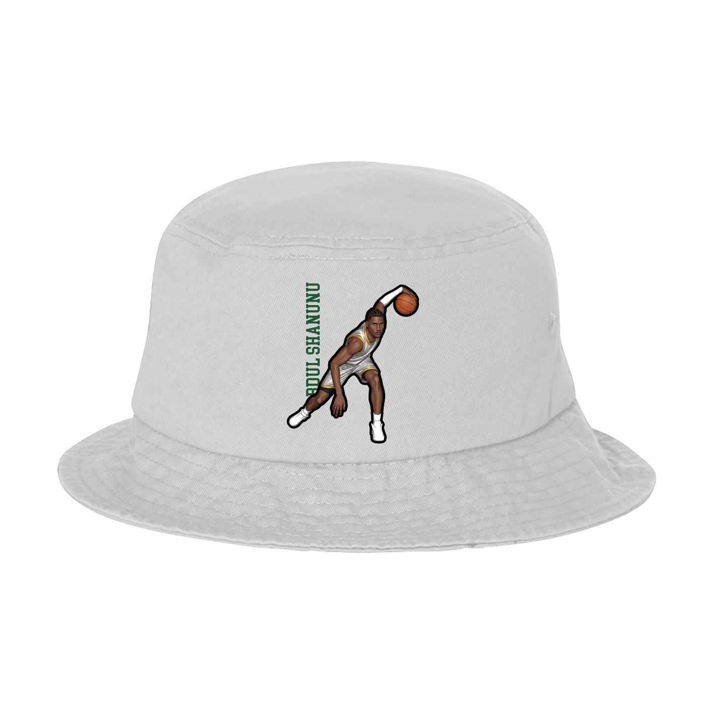 Bucket Cap — Name Vertical in White