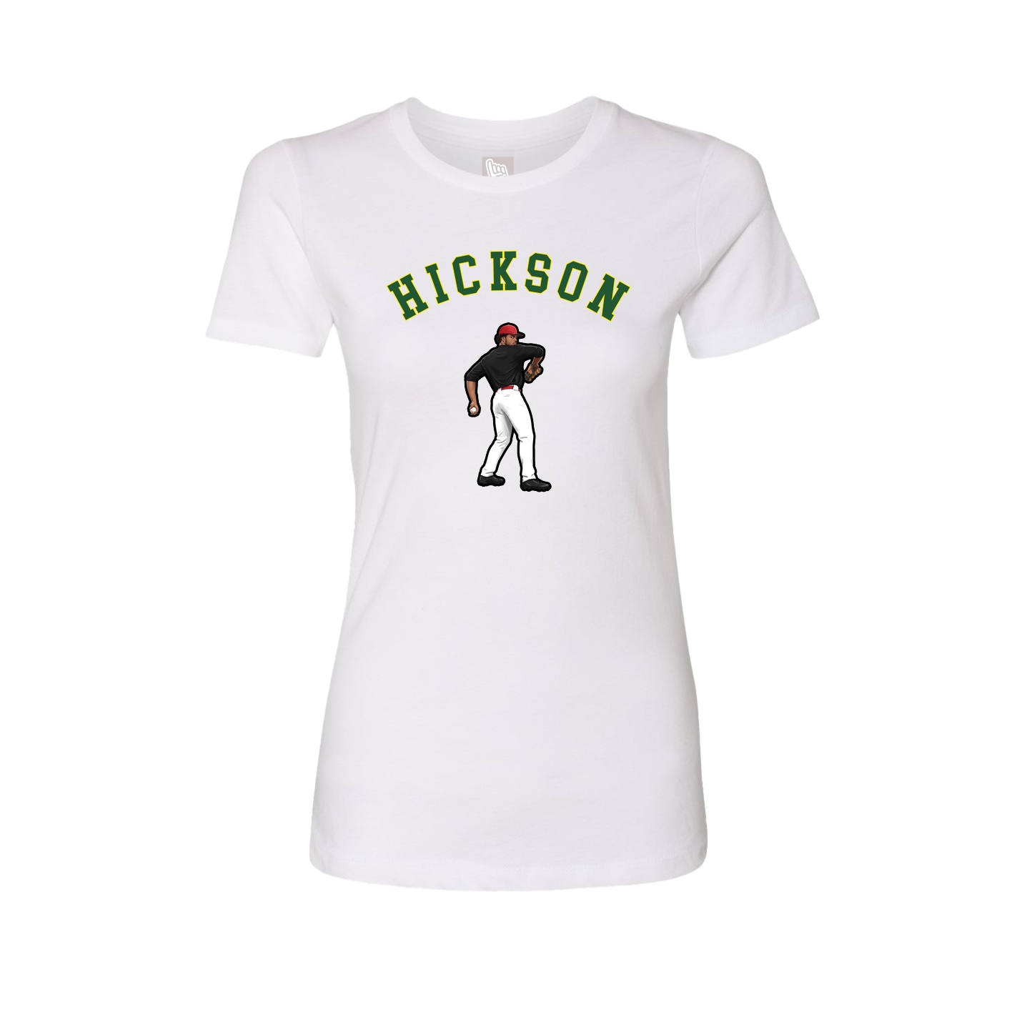 Fitted Women's Tee — Shirsey Arch in White