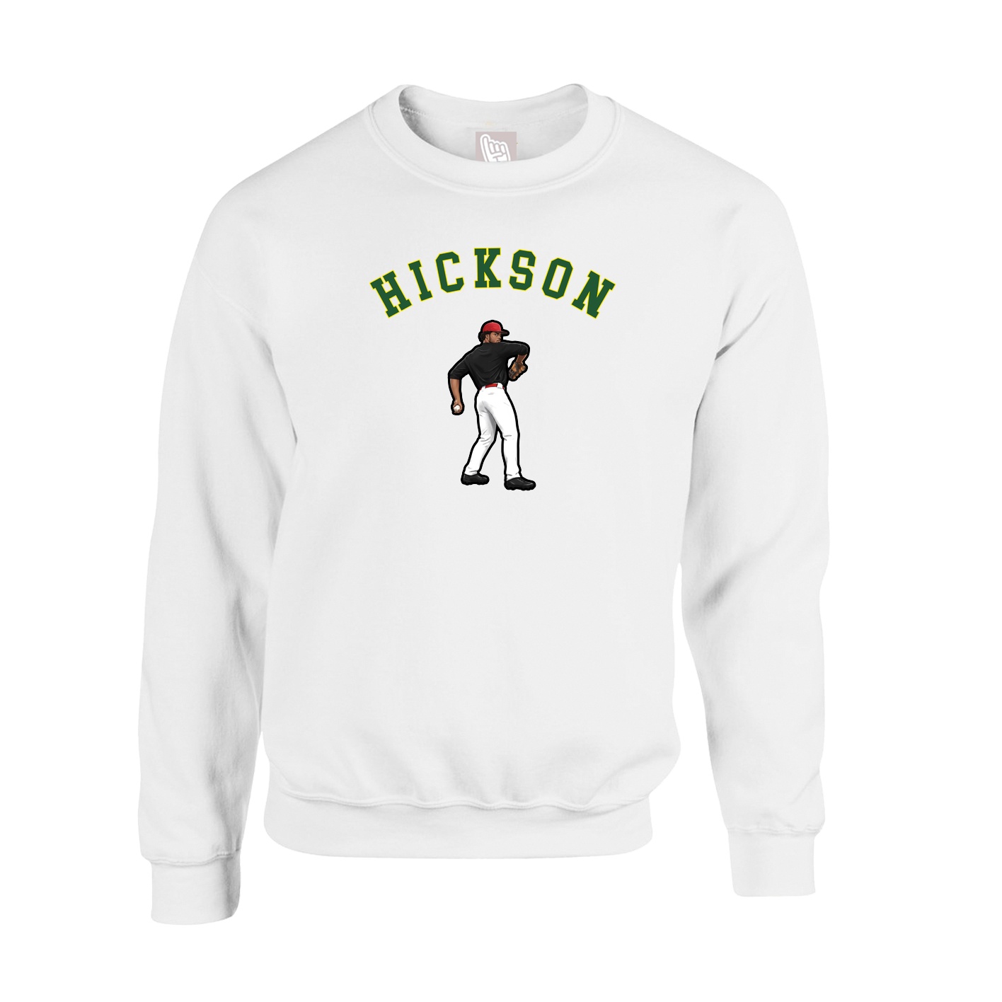 Fleece Crew — Shirsey Arch in White
