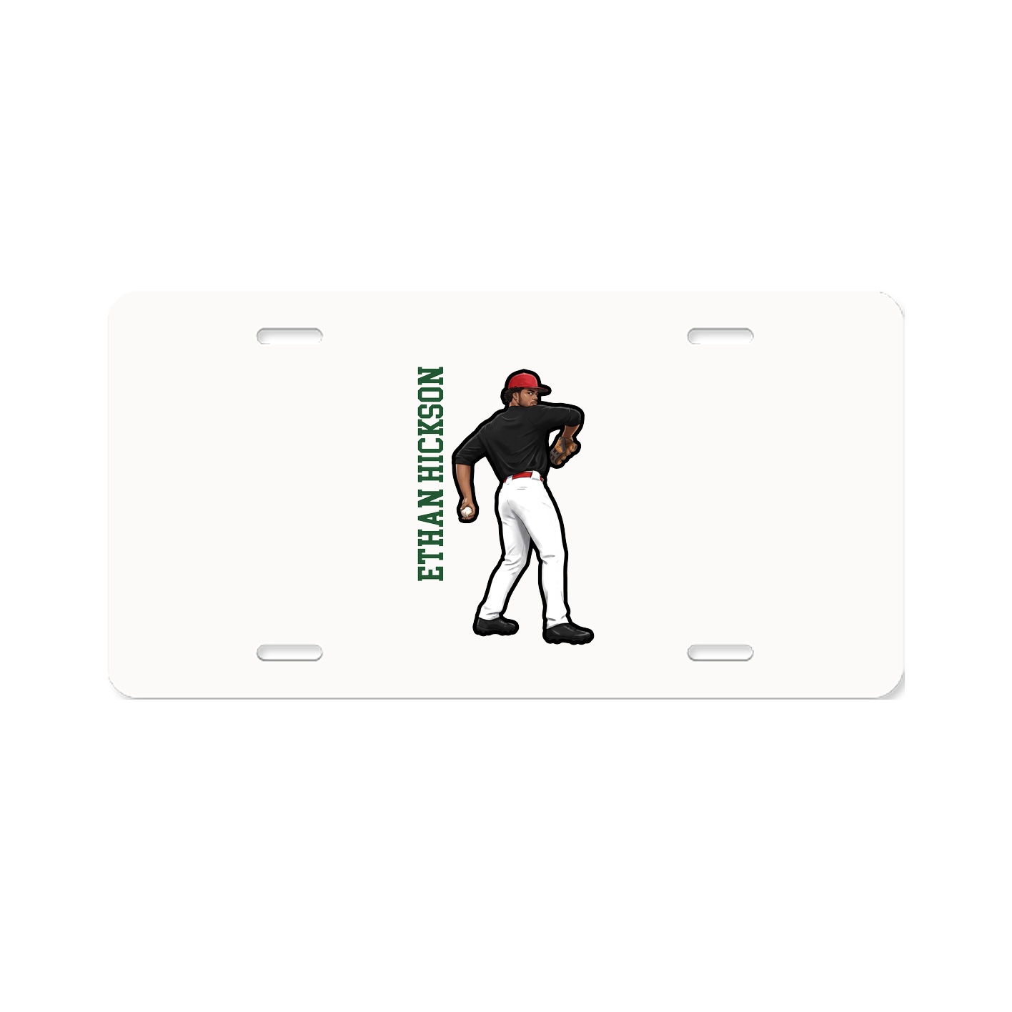 License Plate — Name Vertical in Classic