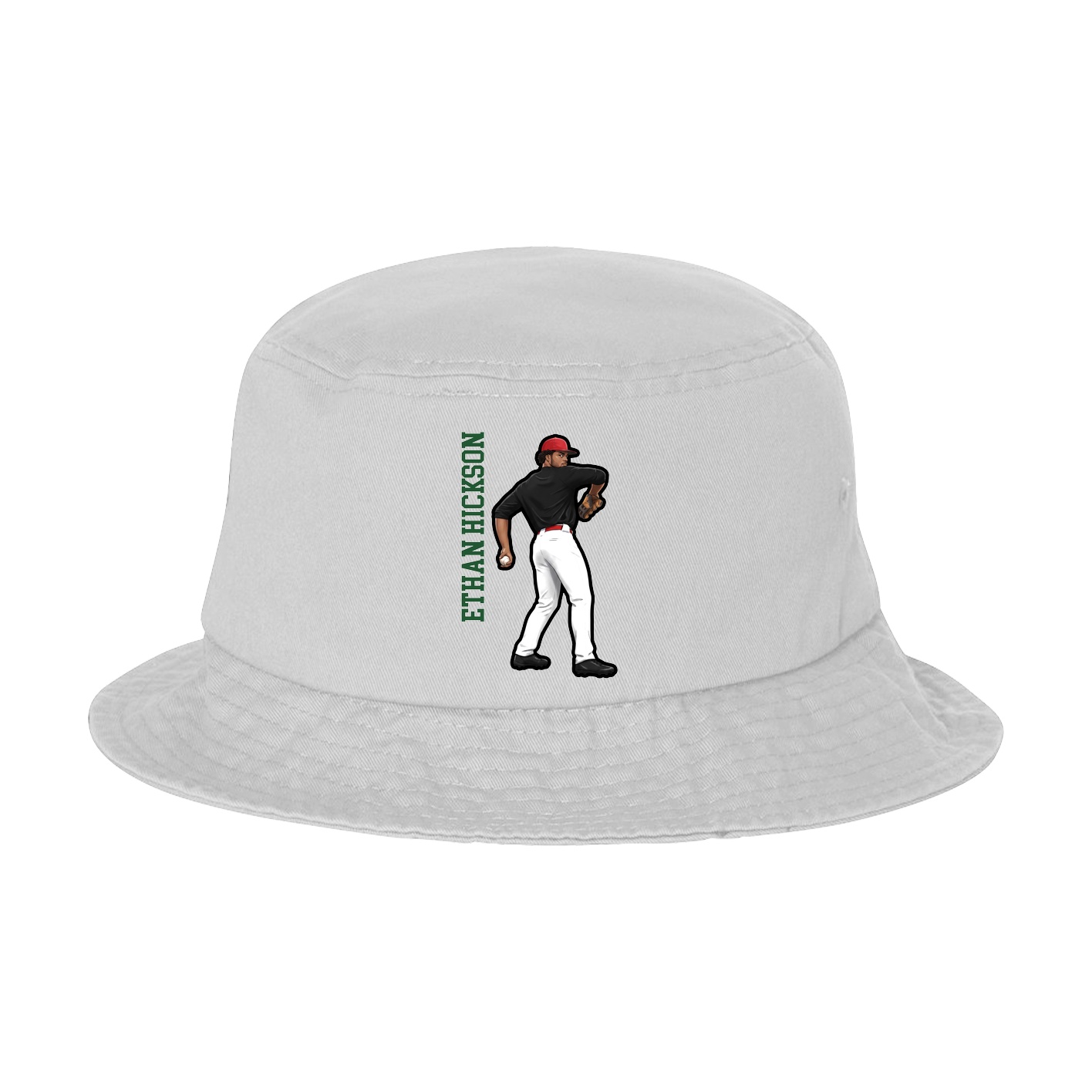 Bucket Cap — Name Vertical in White