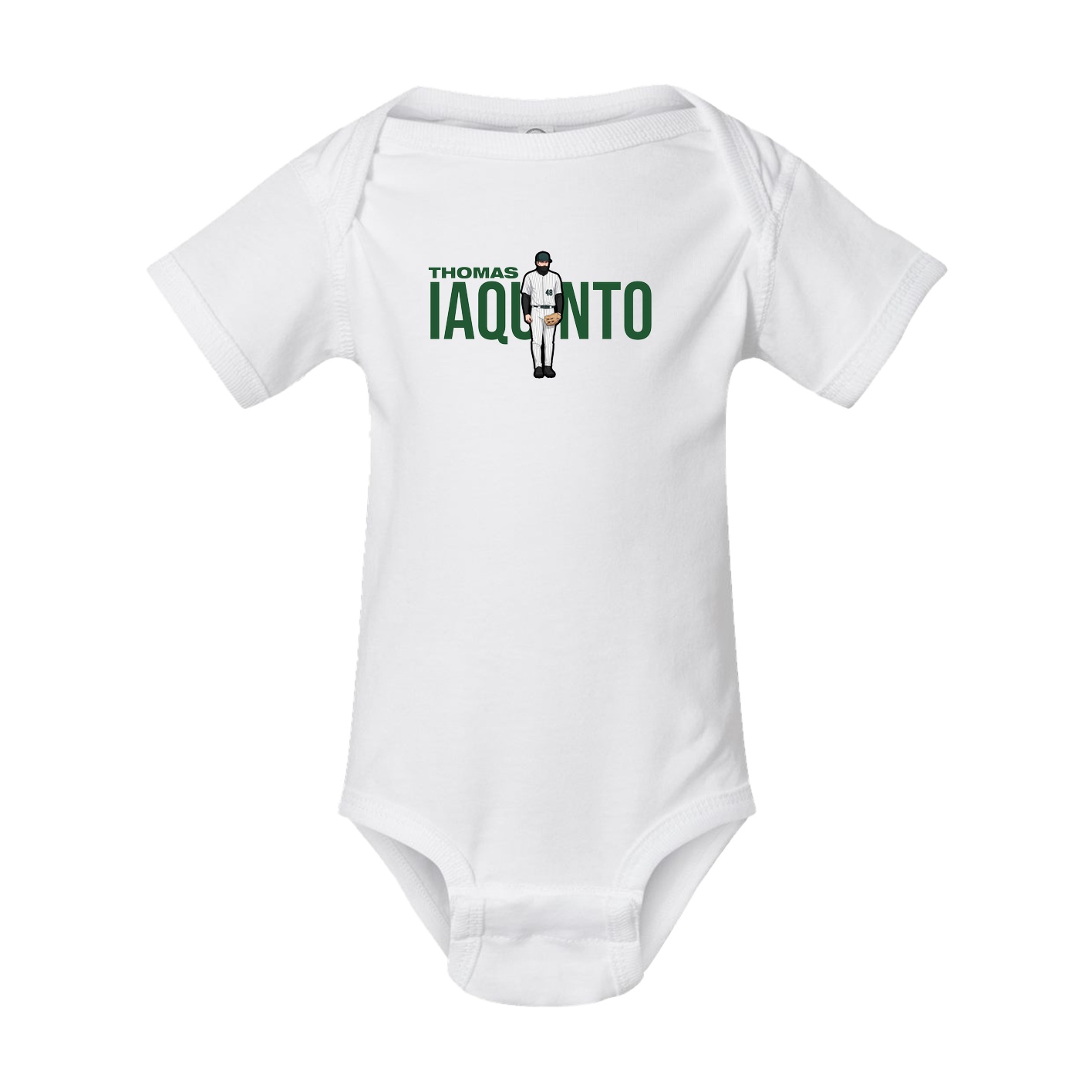 Baby Onesie — Player Name in White