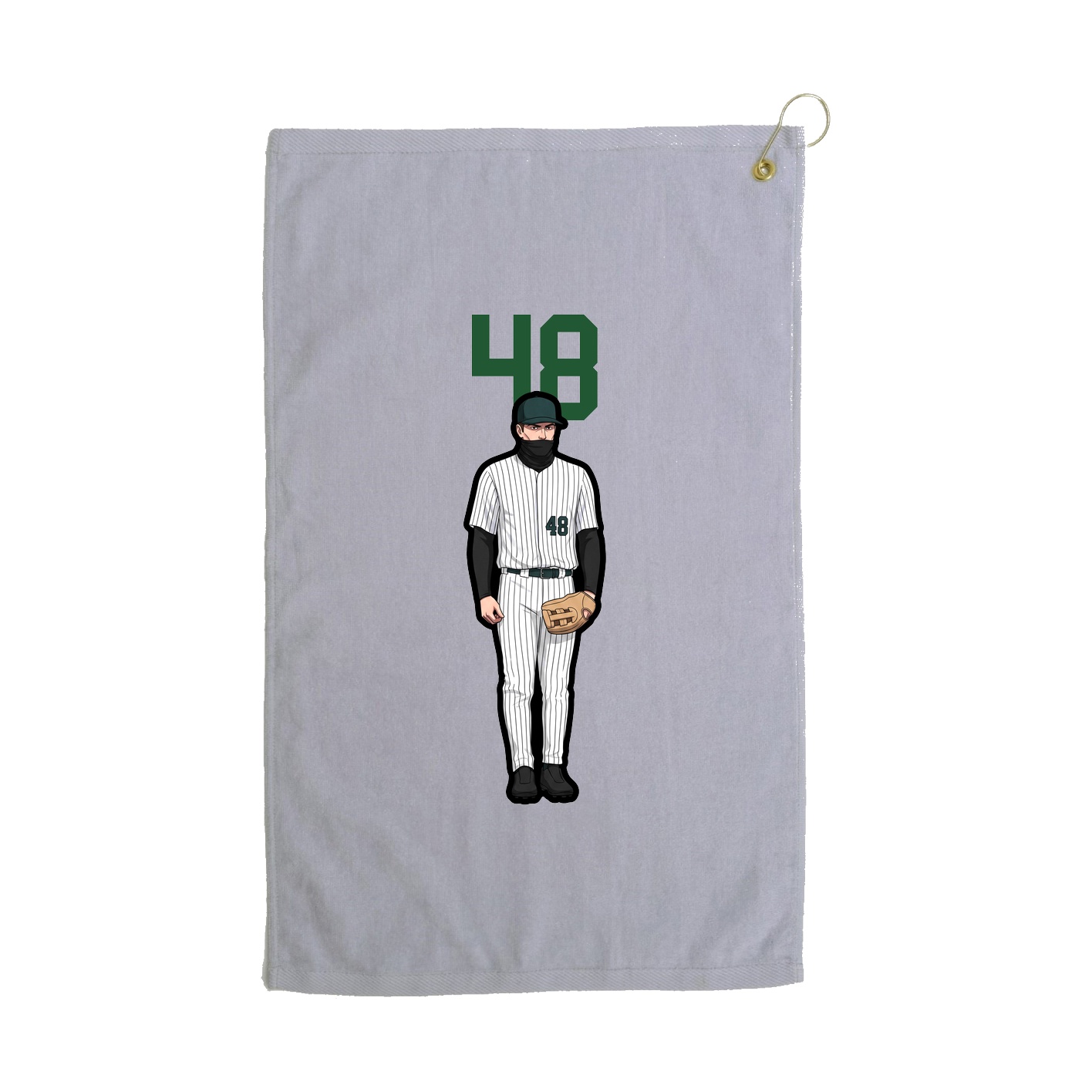 Golf Towel — Number Top in Grey