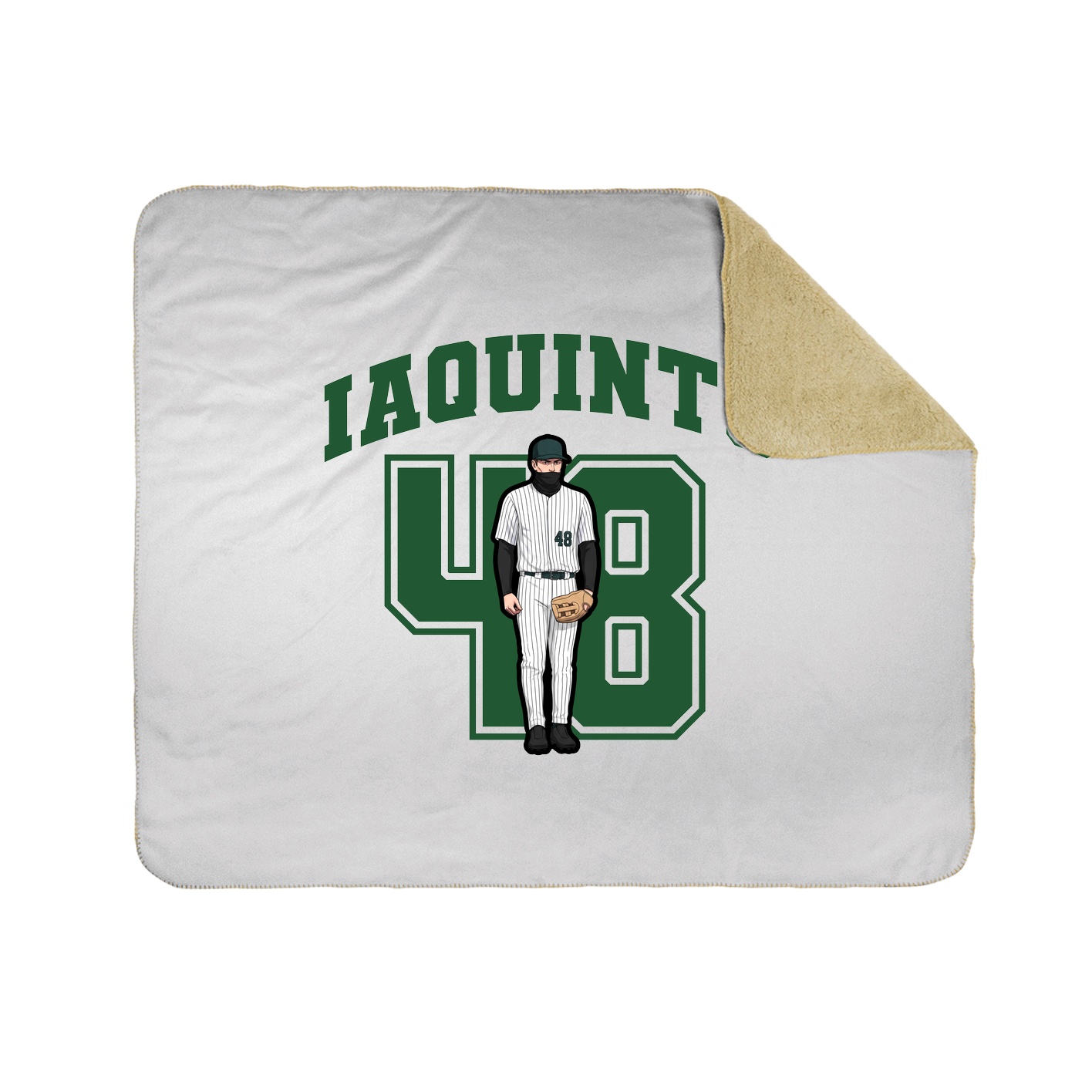 Throw Blanket — Number in White