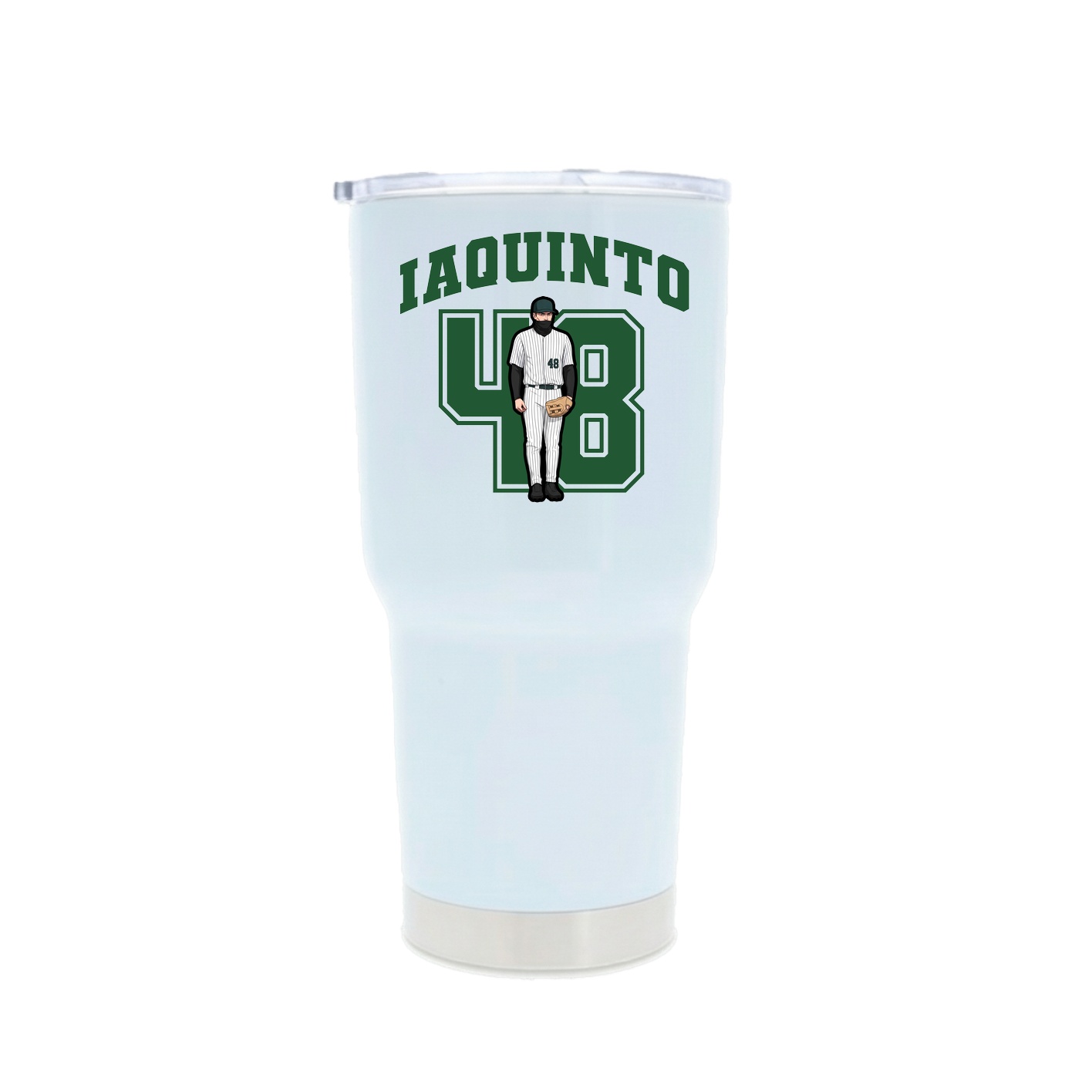 30oz Stainless Steel Tumbler — Number in White
