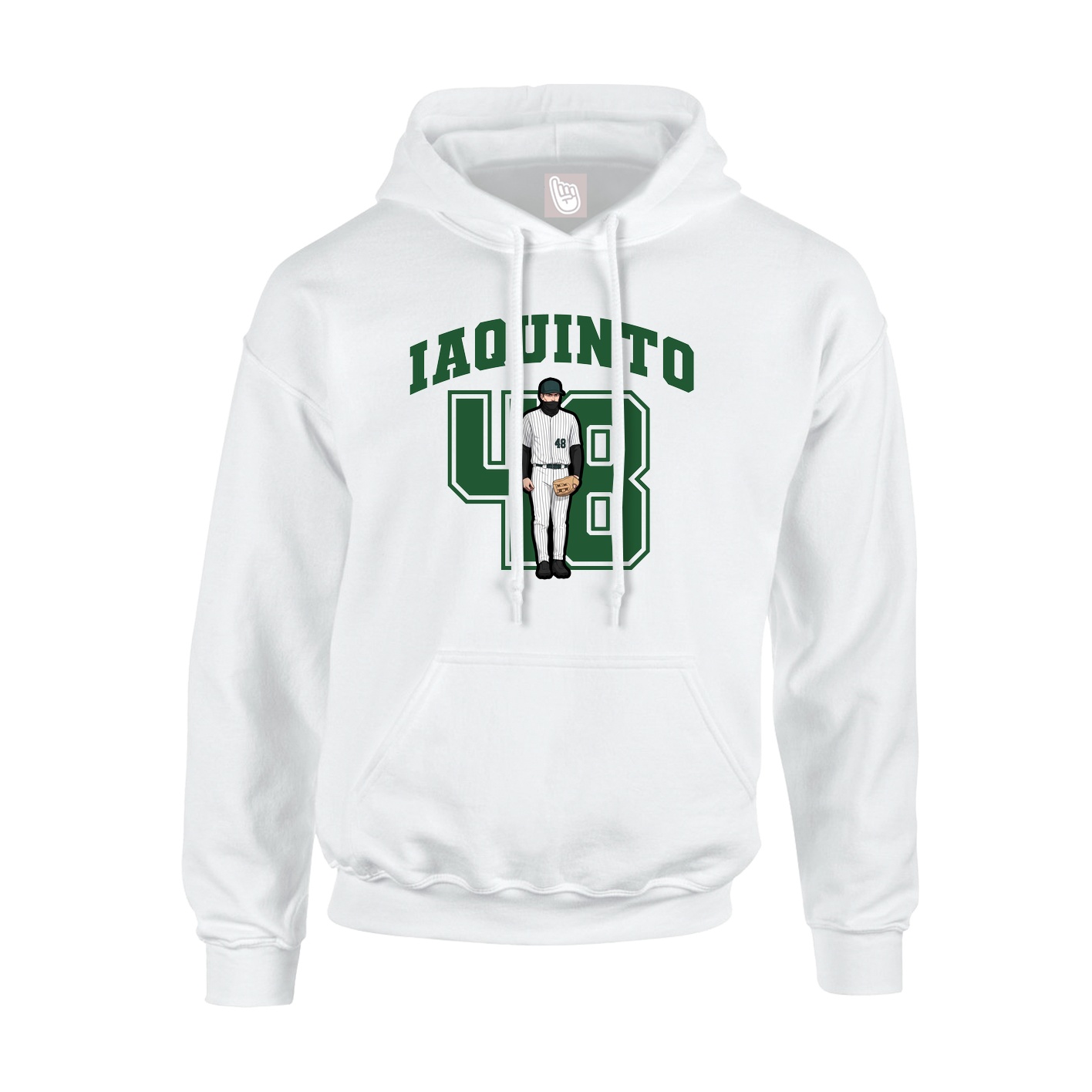 Hoodie — Number in White