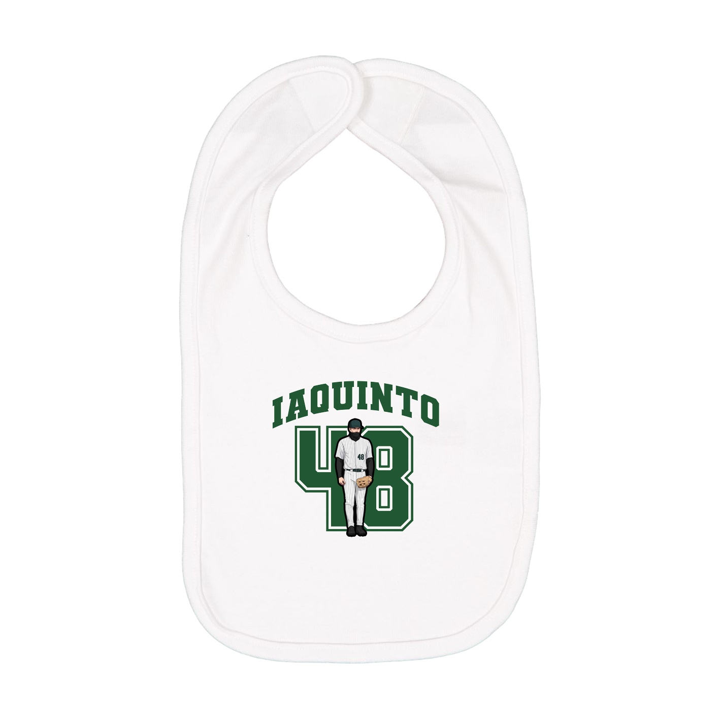 Infant Bib — Number in White