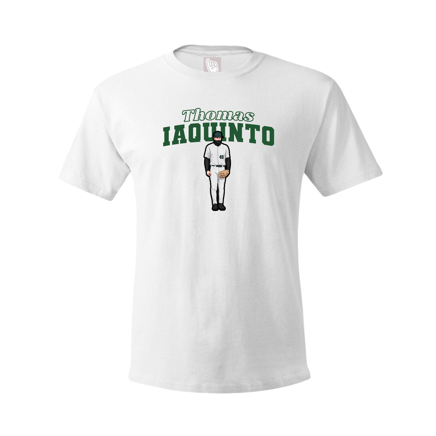 Youth Tee — Name Arch in White