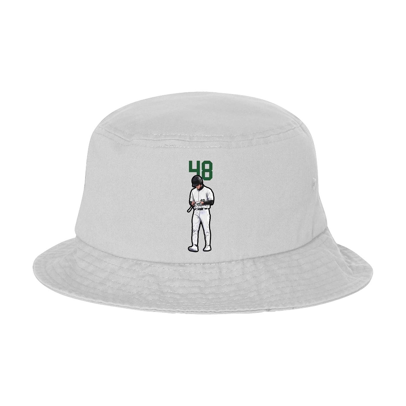 Bucket Cap — Number Top in White