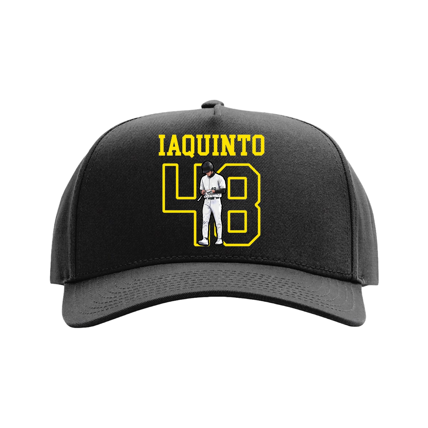 Full Fabric Five-Panel Champ Cap — Shirsey in Black